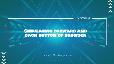 Simulating forward and back button of browser