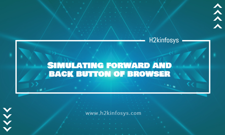 Simulating forward and back button of browser