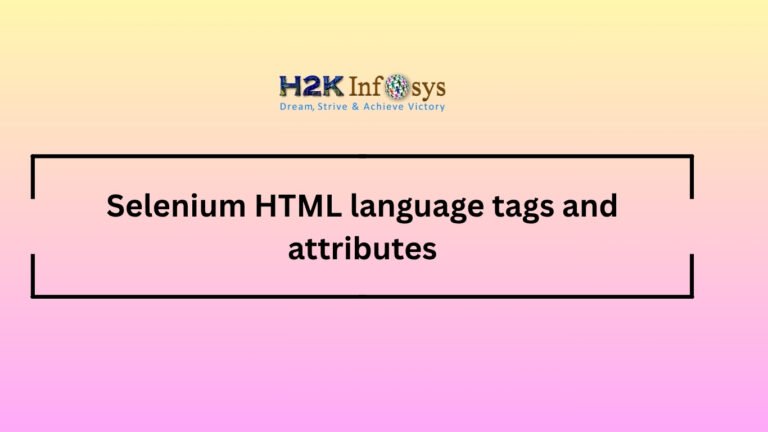 Selenium HTML language