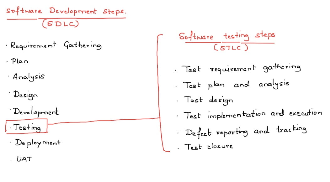 software testing steps