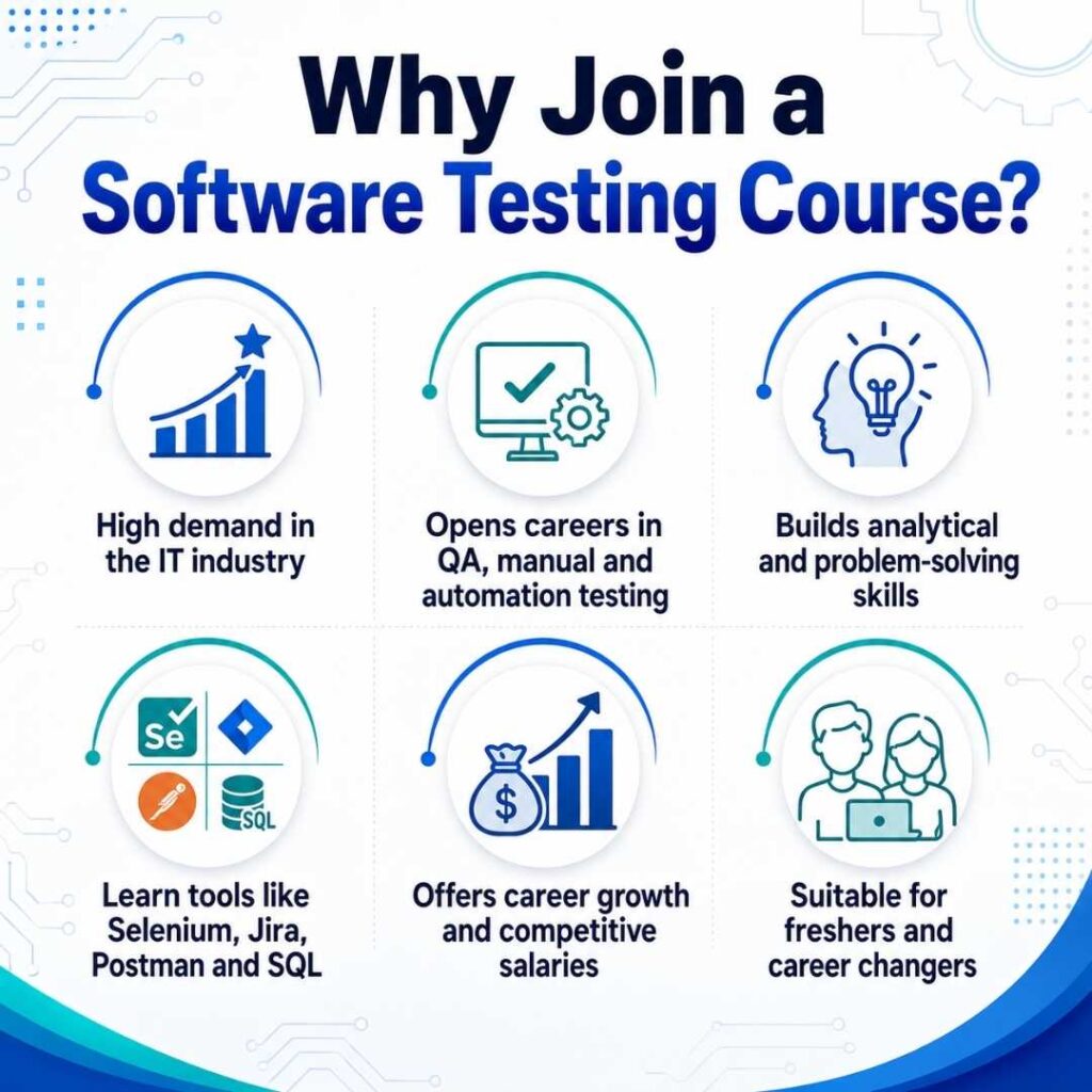 Why student has to join the SOFTWARE TESTING course? Software Testing Course