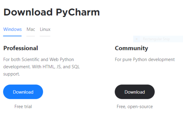 Installation of Python with PyCharm on Windows