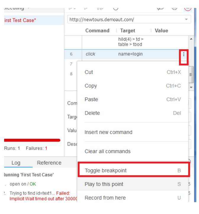 Using Selenium IDE with Scripts and Assert & Verify Commands