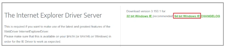 Running Tests on Selenium using Internet Explorer browser