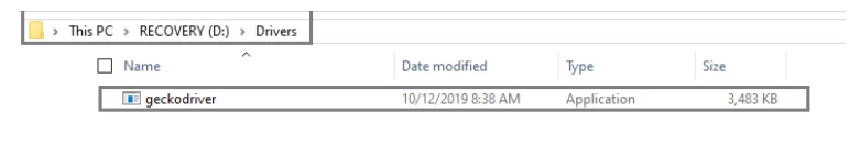 Running Test on Selenium Firefox Driver