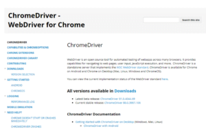 chrome driver download for selenium mac