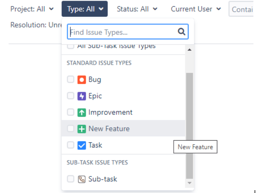 JIRA Issues and Issue Types