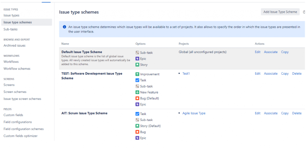 JIRA Issues and Issue Types