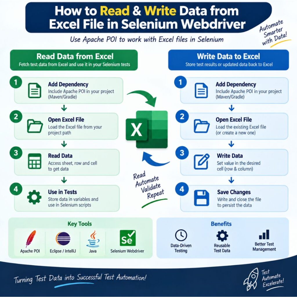 Read & Write Data from Excel File in Selenium