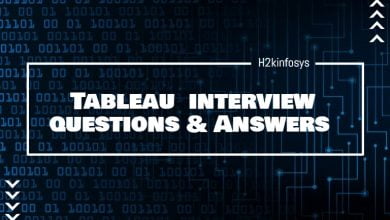 Tableau Interview Questions and Answers