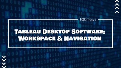 Tableau Desktop Software Workspace Navigation