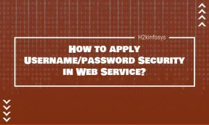 Username/password Security in Web Service