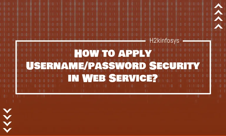 Username/password Security in Web Service