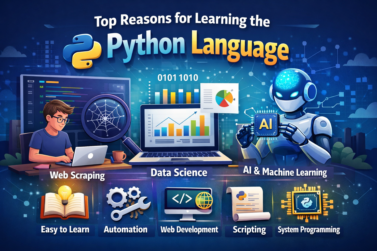 What are the major reasons for learning the Python language in 2026?