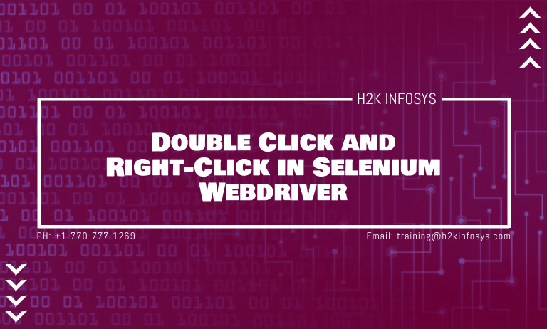 Double Click and Right-Click in Selenium Webdriver