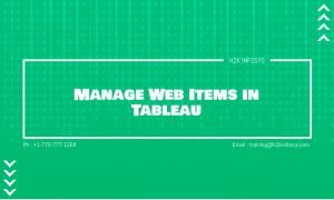 Manage Web Items in Tableau