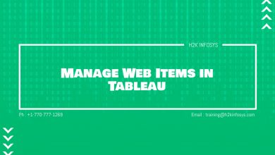 Manage Web Items in Tableau