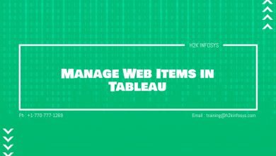 Manage Web Items in Tableau