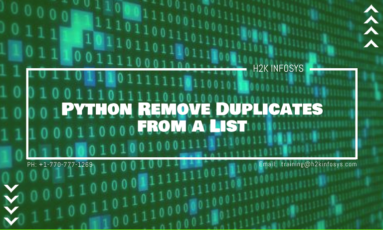 Python Remove Duplicates from a List