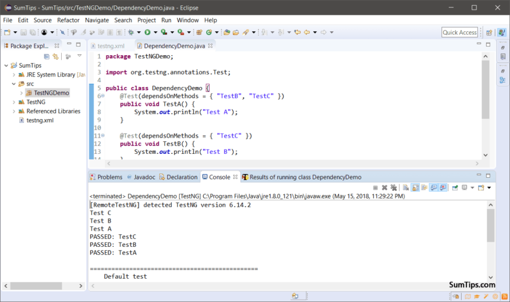 Dependency Testing Dependency Testing