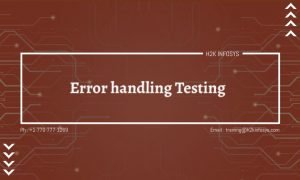 Error handling Testing