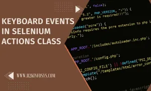 Keyboard Events in Selenium Actions Class 