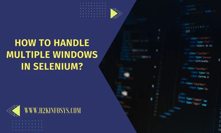 How to handle multiple windows in Selenium?