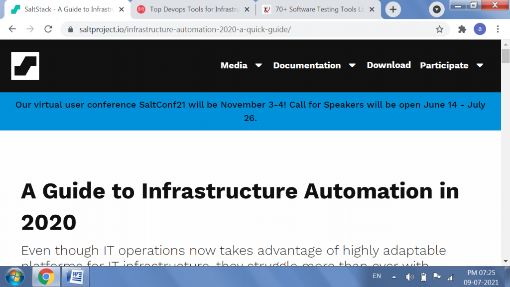 Infrastructure Automation Tools Infrastructure Automation Tools