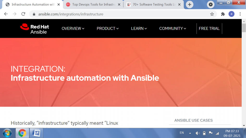 Infrastructure Automation Tools Infrastructure Automation Tools