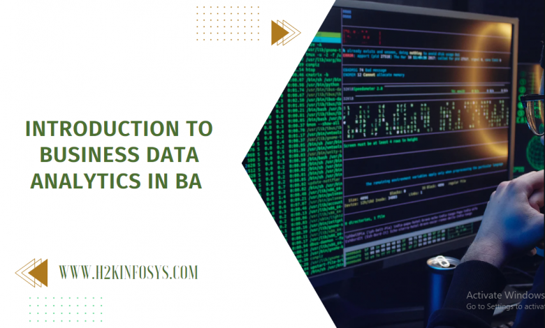 Introduction to Business Data Analytics in BA 