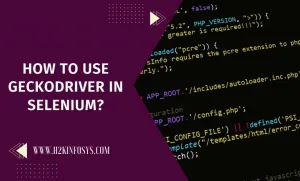 How to use GeckoDriver in Selenium?