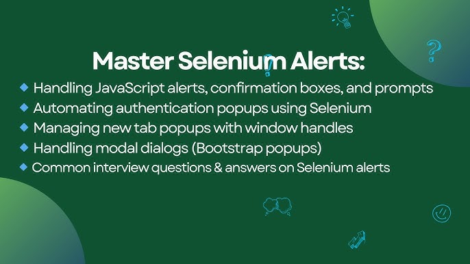 Alert Interface in Selenium Selenium testing