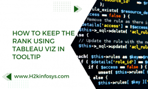 How to Keep The Rank Using Tableau Viz In Tooltip