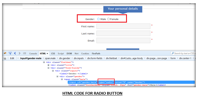 Radio Button in Selenium WebDriver