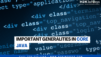 Important generalities in Core Java