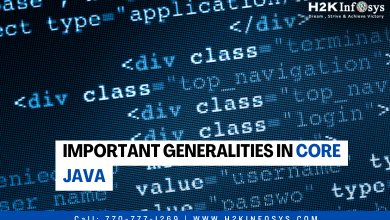 Important generalities in Core Java Important generalities in Core Java