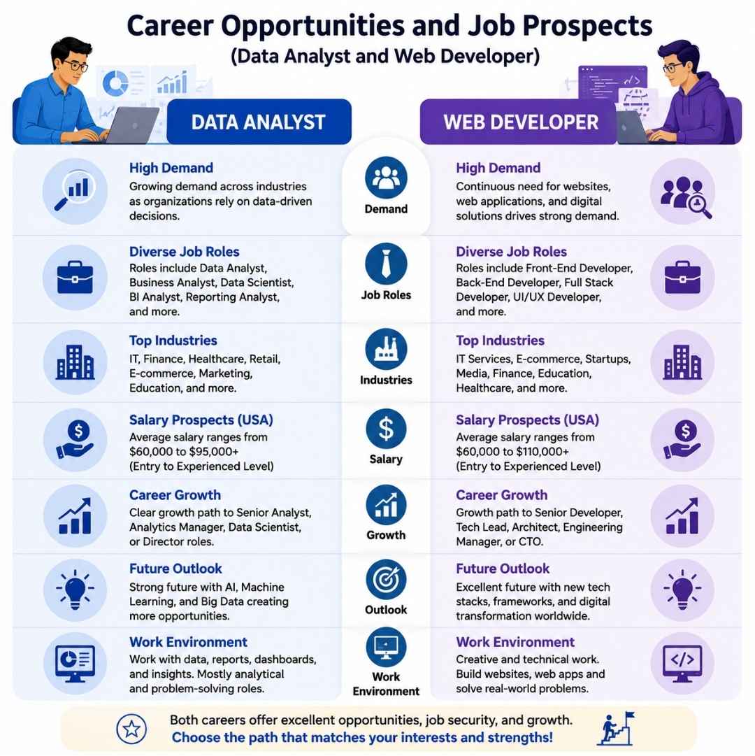 Data Analyst vs. Web Developer: Which Career Path Is Right for You ...