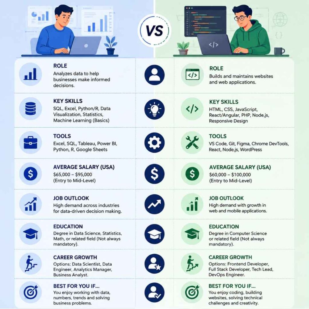 Data Analyst vs. Web Developer