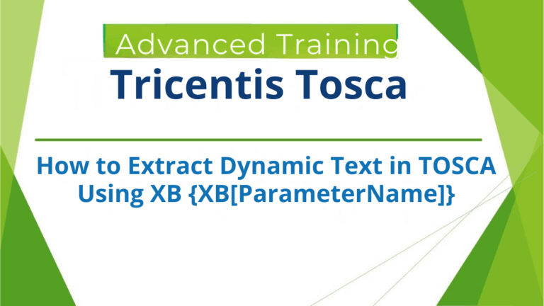 Extract Dynamic Text in TOSCA