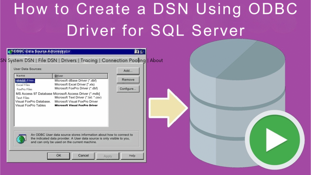 Create a DSN Using ODBC Driver for SQL Server