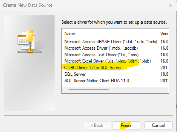 How to Create a DSN Using ODBC Driver for SQL Server in TOSCA