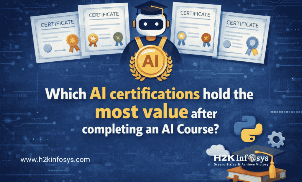 Which AI certifications hold the most value after completing an AI course?