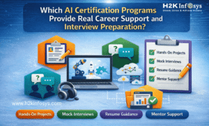 Which AI certification programs provide real career support and interview preparation?