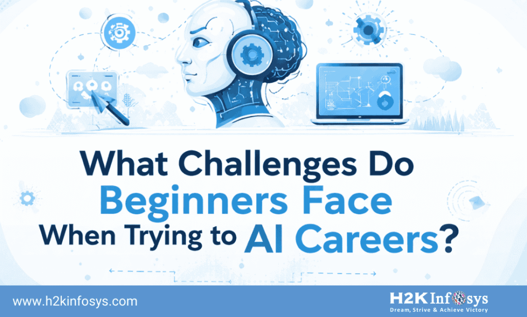 What challenges do beginners face when trying to enter AI careers?