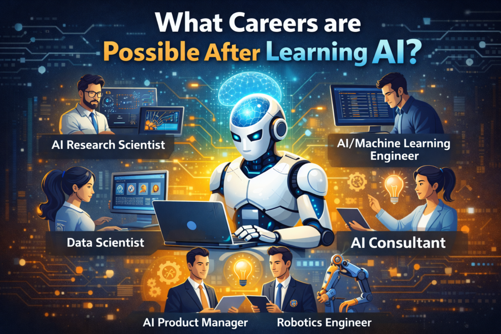 Are there any AI courses that provide real world projects and career support to help with job searches?