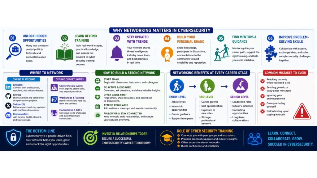 How important is networking in cybersecurity careers?