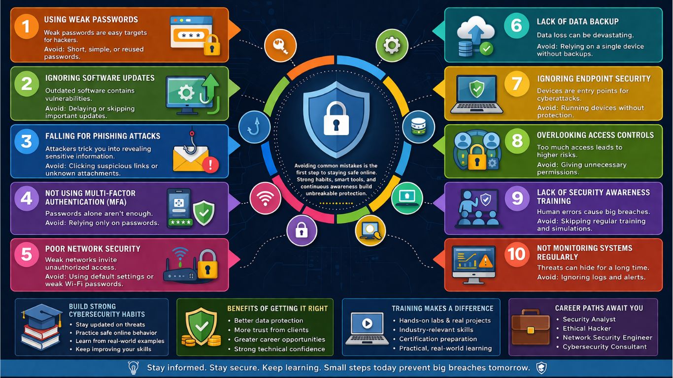 Bad Security Practice Top 10 Cybersecurity Mistakes You Should Avoid | H2K Infosys Blog