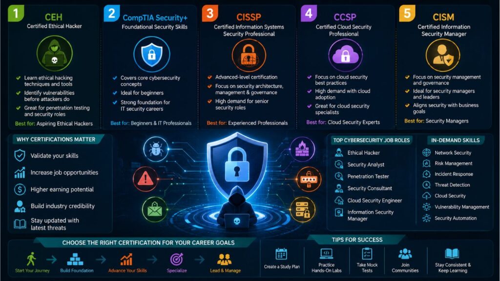 5 Best Cybersecurity Certifications in 2026 – H2K Infosys