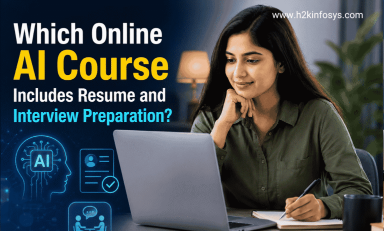 Which Online AI Course Includes Resume and Interview Preparation?