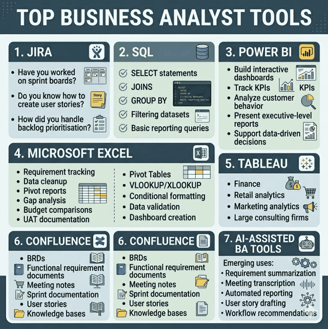 Top Business Analyst Tools Required for Placements in 2026 | H2K ...
